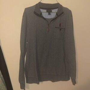 Thomas Parker Large University of Alabama 1/4 Zip Gray Pullover